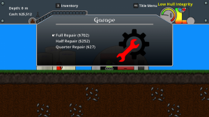 Tunnel Lords Garage Menu Screenshot PC Release